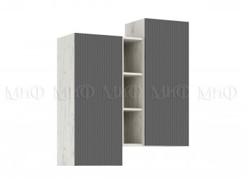 Стенка Оскар комп.2 крафт белый/графит (Миф) в Югорске - yugorsk.mebel-e96.ru