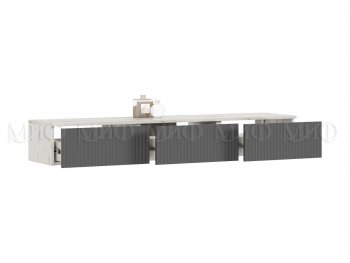 Стенка Оскар комп.2 крафт белый/графит (Миф) в Югорске - yugorsk.mebel-e96.ru