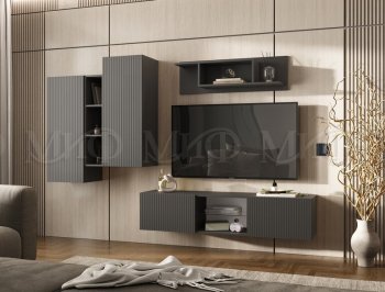 Стенка Оскар графит (Миф) в Югорске - yugorsk.mebel-e96.ru