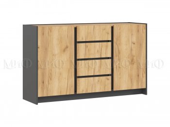 Комод 2дв.4ящ. Остин крафт/графит (Миф) в Югорске - yugorsk.mebel-e96.ru
