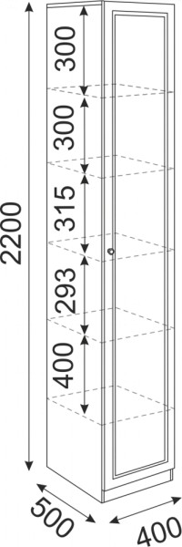 Пенал Беатрис 400 (модуль 4) (Риннер) в Югорске - yugorsk.mebel-e96.ru