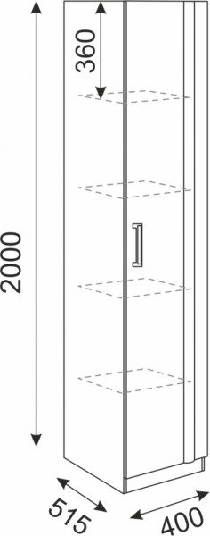 Пенал Волкер М3 (Риннер) в Югорске - yugorsk.mebel-e96.ru