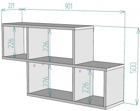 Полка S39 (Белый) в Югорске - yugorsk.mebel-e96.ru