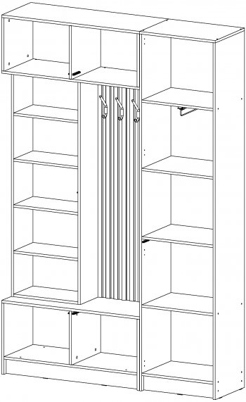 Прихожая Бавария графит (Лин) в Югорске - yugorsk.mebel-e96.ru