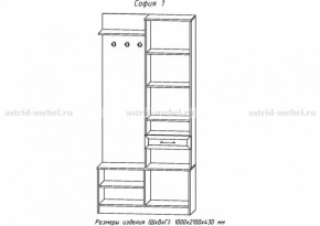 Прихожая София 1 (АстридМ) в Югорске - yugorsk.mebel-e96.ru