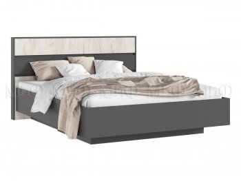 Кровать парящая Роджина с подсветкой, графит/крафт белый (Миф) в Югорске - yugorsk.mebel-e96.ru