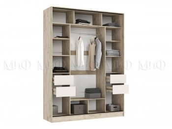 Спальный гарнитур Роджина крафт серый/кашемир, модульный (Миф) в Югорске - yugorsk.mebel-e96.ru