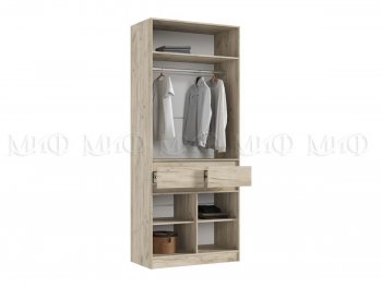 Шкаф 1000 мм Роджина крафт серый/кашемир (Миф) в Югорске - yugorsk.mebel-e96.ru