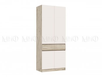 Шкаф 1000 мм Роджина крафт серый/кашемир (Миф) в Югорске - yugorsk.mebel-e96.ru