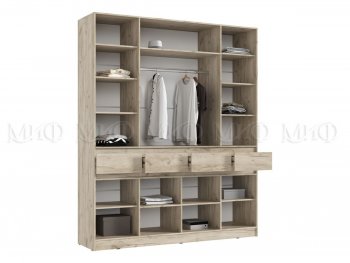 Спальный гарнитур Роджина крафт серый/кашемир, модульный (Миф) в Югорске - yugorsk.mebel-e96.ru