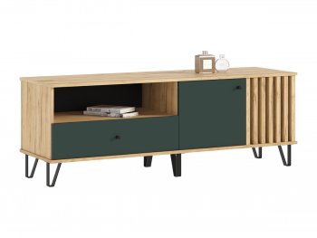 Тумба ТВ (1500) Роджина крафт/изумрудный (Миф) в Югорске - yugorsk.mebel-e96.ru