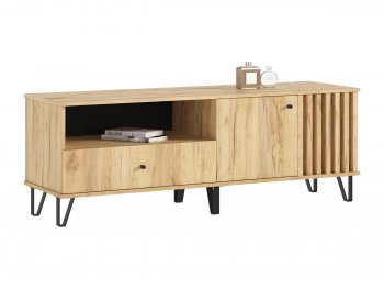 Тумба ТВ (1500) Роджина дуб крафт/дуб крафт (Миф) в Югорске - yugorsk.mebel-e96.ru