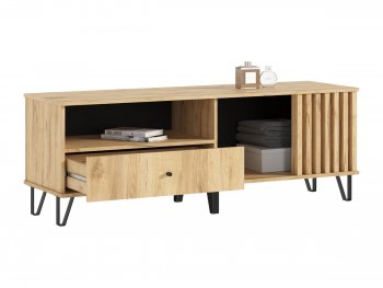 Тумба ТВ (1500) Роджина дуб крафт/дуб крафт (Миф) в Югорске - yugorsk.mebel-e96.ru