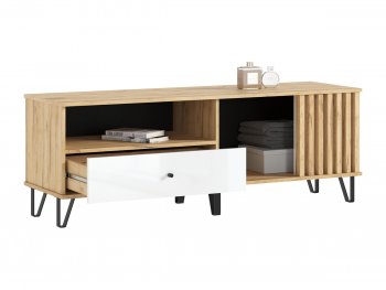 Тумба ТВ (1500) Роджина крафт/белый (Миф) в Югорске - yugorsk.mebel-e96.ru