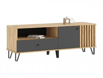 Тумба ТВ (1500) Роджина крафт/графит (Миф) в Югорске - yugorsk.mebel-e96.ru