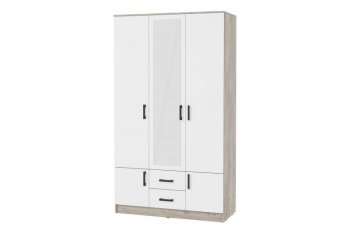 Шкаф 1200 мм Ронда ШК-3 дуб крафт серый/белый (ИЦ) в Югорске - yugorsk.mebel-e96.ru