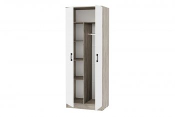Шкаф 800 мм Ронда ШК-20 дуб крафт серый/белый (ИЦ) в Югорске - yugorsk.mebel-e96.ru