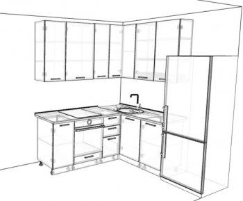 Кухонный гарнитур угловой 2000*1400 мм (Санвут) в Югорске - yugorsk.mebel-e96.ru