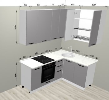 Кухонный гарнитур угловой 2000*1400 мм (Санвут) в Югорске - yugorsk.mebel-e96.ru