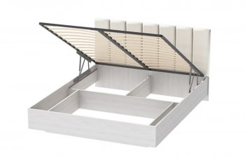 Кровать с подъемным механизмом Шарм (арт.031М1) экокожа Sontex Milk (Диал) в Югорске - yugorsk.mebel-e96.ru