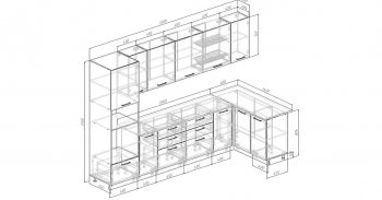 Угловой кухонный гарнитур Шампань 3200х1400 мм в Югорске - yugorsk.mebel-e96.ru