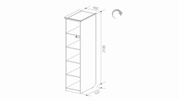 Шкаф-пенал ШиК-1 ( Уголок Школьника 2) в Югорске - yugorsk.mebel-e96.ru