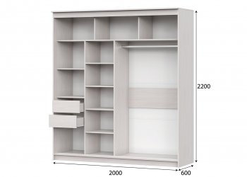Шкаф-купе 2000 мм №19 (СВ) в Югорске - yugorsk.mebel-e96.ru