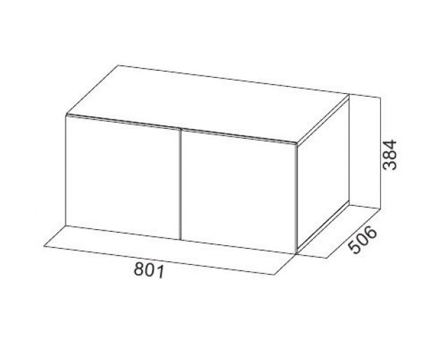 Шкаф 800 мм ШК-5 с антресолью белый (СВ) в Югорске - yugorsk.mebel-e96.ru