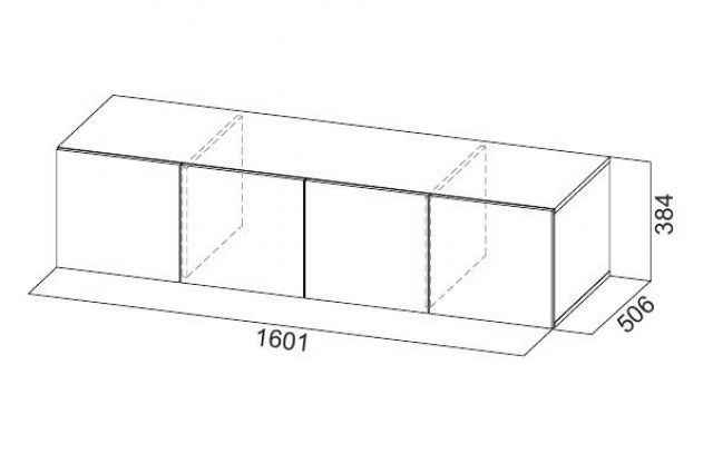 Шкаф 1600 мм ШК-5 с антресолью белый (СВ) в Югорске - yugorsk.mebel-e96.ru