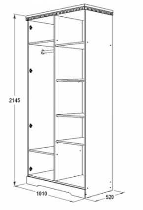 Шкаф 1000 мм для одежды и белья Ольга-12 МДФ в Югорске - yugorsk.mebel-e96.ru