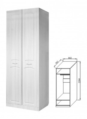 Шкаф 2-х дверный для платья и белья Ева-10 в Югорске - yugorsk.mebel-e96.ru