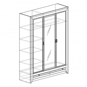 Шкаф 3-дверный Фьорд 150 (Яна) в Югорске - yugorsk.mebel-e96.ru