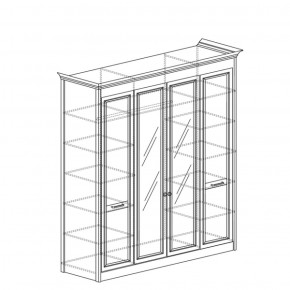 Шкаф 4-дверный с зеркалом Адель 457 (Яна) в Югорске - yugorsk.mebel-e96.ru