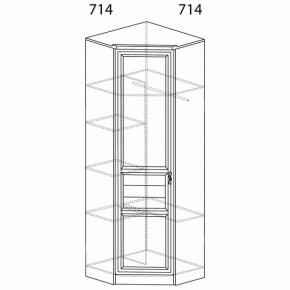 Шкаф для одежды угловой Лира 57 (Яна) в Югорске - yugorsk.mebel-e96.ru