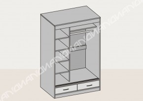 Шкаф-купе 1500 мм (арт. 009) венге/дуб белфорт в Югорске - yugorsk.mebel-e96.ru