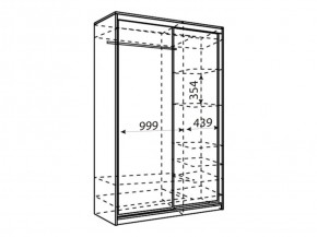 Шкаф-купе Рене 1500 вариант 1 (ЛДСП/ЛДСП) в Югорске - yugorsk.mebel-e96.ru