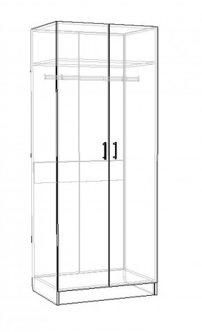 Шкаф Лофт 2-х створчатый (Венге) в Югорске - yugorsk.mebel-e96.ru