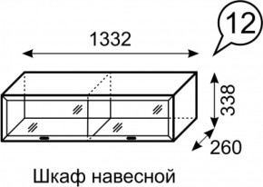 Шкаф навесной Венеция 12 бодега в Югорске - yugorsk.mebel-e96.ru