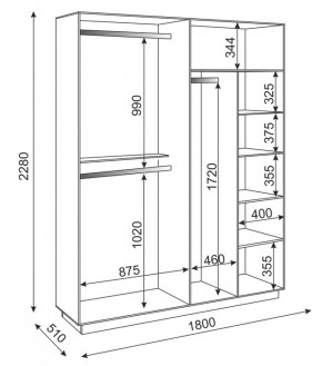 Шкаф 4-х дверный 1800 мм Тиффани М22 (Риннер) в Югорске - yugorsk.mebel-e96.ru