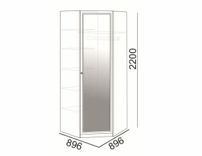 Шкаф угловой Беатрис 896*896 (модуль 1) (Риннер) в Югорске - yugorsk.mebel-e96.ru