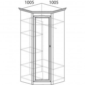 Шкаф угловой Флоренция 662 фасад глухой (Яна) в Югорске - yugorsk.mebel-e96.ru