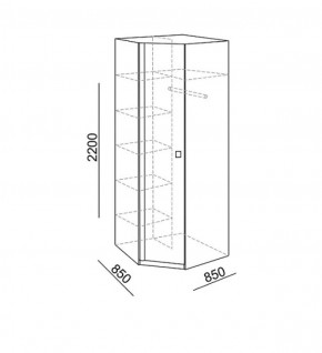 Шкаф угловой Глэдис 850*850 (модуль 21) в Югорске - yugorsk.mebel-e96.ru