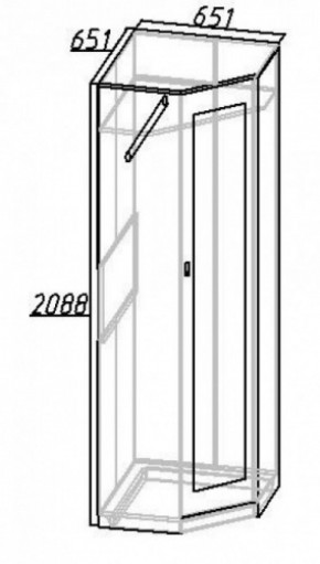 Шкаф угловой Комфорт 1 в Югорске - yugorsk.mebel-e96.ru