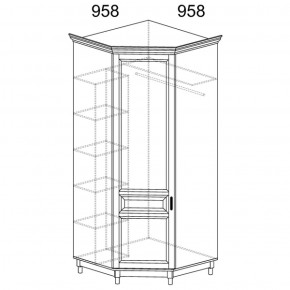 Шкаф угловой Прованс 418 (Яна) в Югорске - yugorsk.mebel-e96.ru