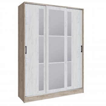 Шкаф-купе Стиль-2 1600 мм крафт белый/крафт серый (Текс) в Югорске - yugorsk.mebel-e96.ru