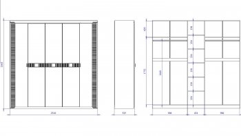 Шкаф 2300 мм 5 дверный Сиде (СБК) в Югорске - yugorsk.mebel-e96.ru