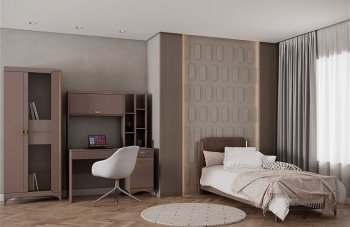 Кровать Сиде 900 мм Мокко (рогожка) (СБК) в Югорске - yugorsk.mebel-e96.ru