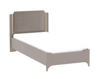 Кровать Сиде 900 мм Мокко (рогожка) (СБК) в Югорске - yugorsk.mebel-e96.ru