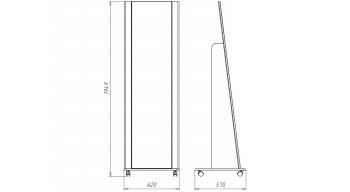 Зеркало напольное Сиде Белый (СБК) в Югорске - yugorsk.mebel-e96.ru