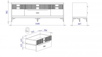 Тумба ТВ Сиде, Белый (СБК) в Югорске - yugorsk.mebel-e96.ru